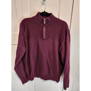 Burgandy 1/4 zip Dockers Sweater XL